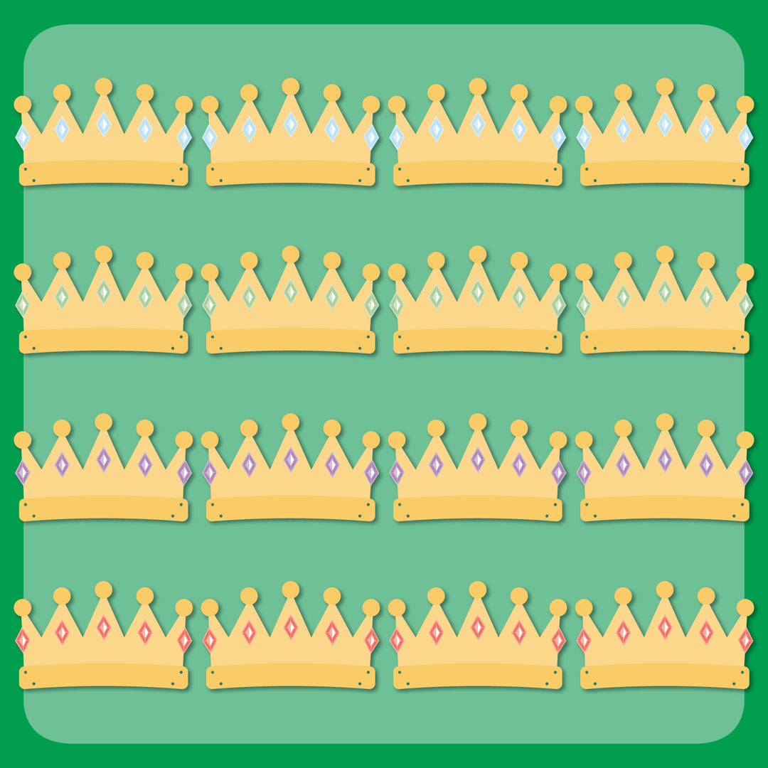 Paper Crown Headbands - 16 Ct
