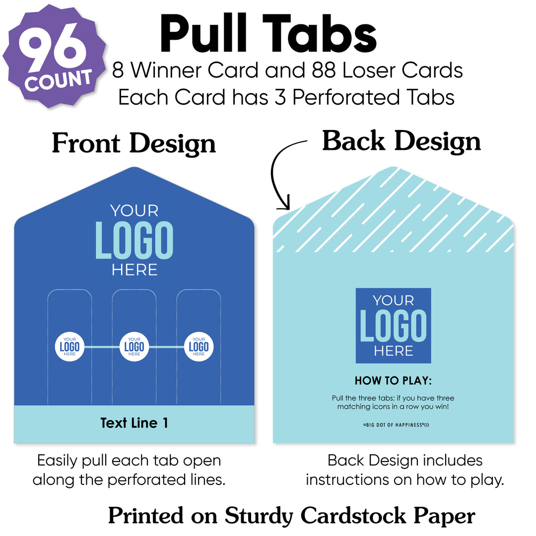 Custom Logo Pull Tabs Game - 96 Ct