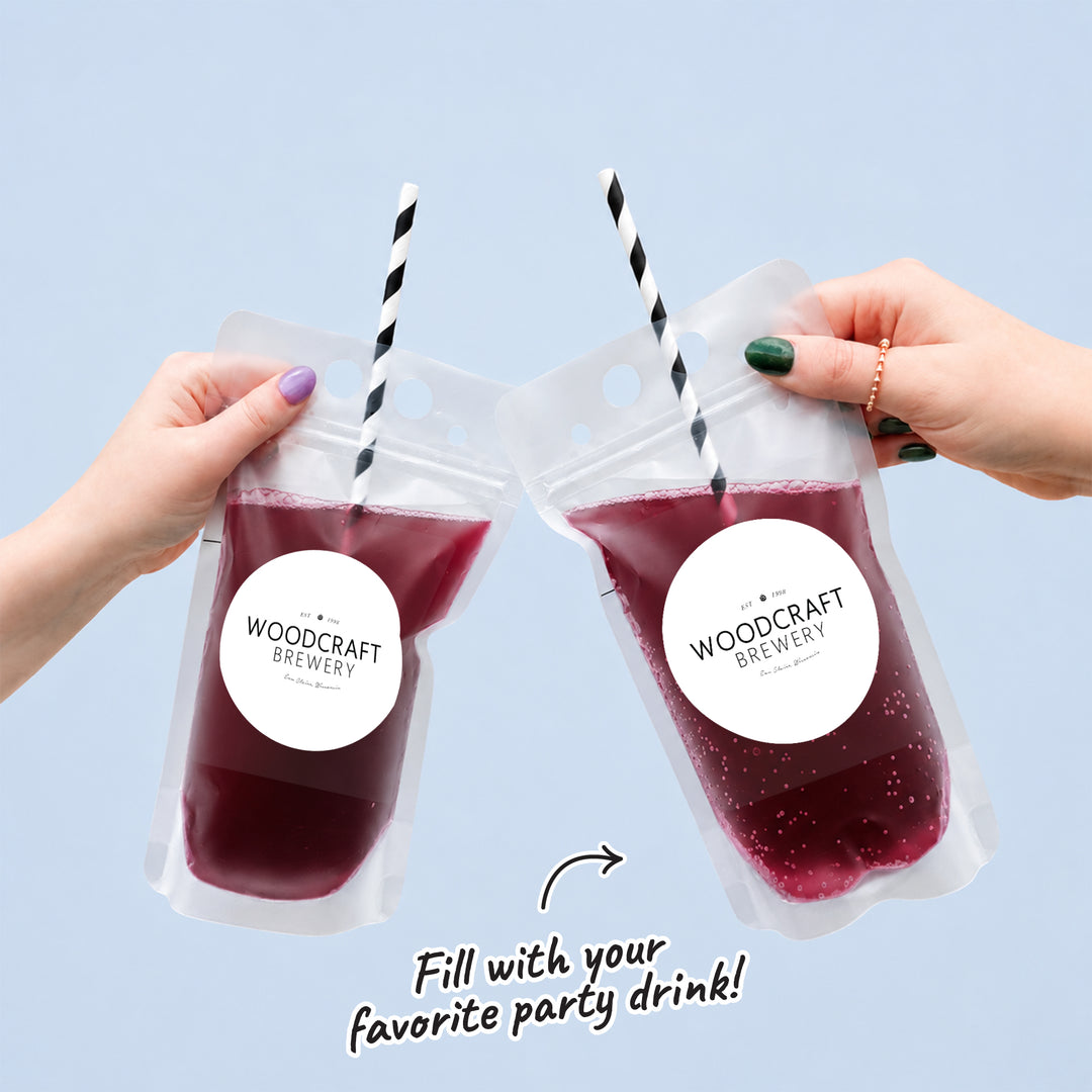 Custom Logo Drink Pouches - 12 Ct