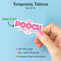 Custom Logo Temporary Tattoos - 12 Ct