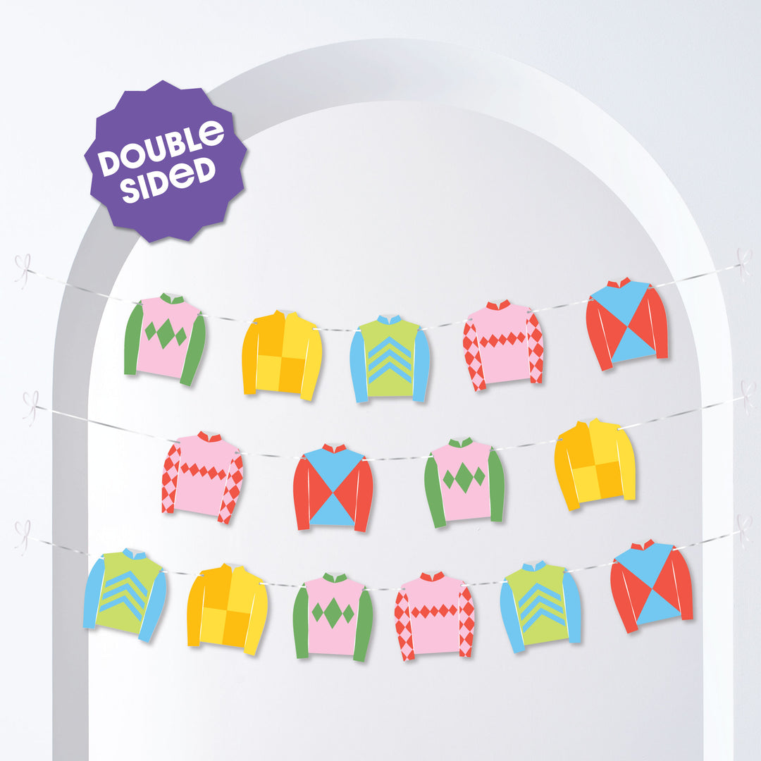 Fifteen banner pieces with satin cording