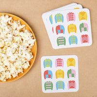 Derby Horse Race square drink coasters