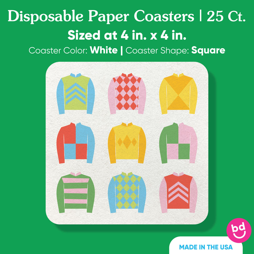 Absorbent pulpboard coaster detail