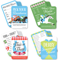 Derby Horse Race party game bundle with 40 cards