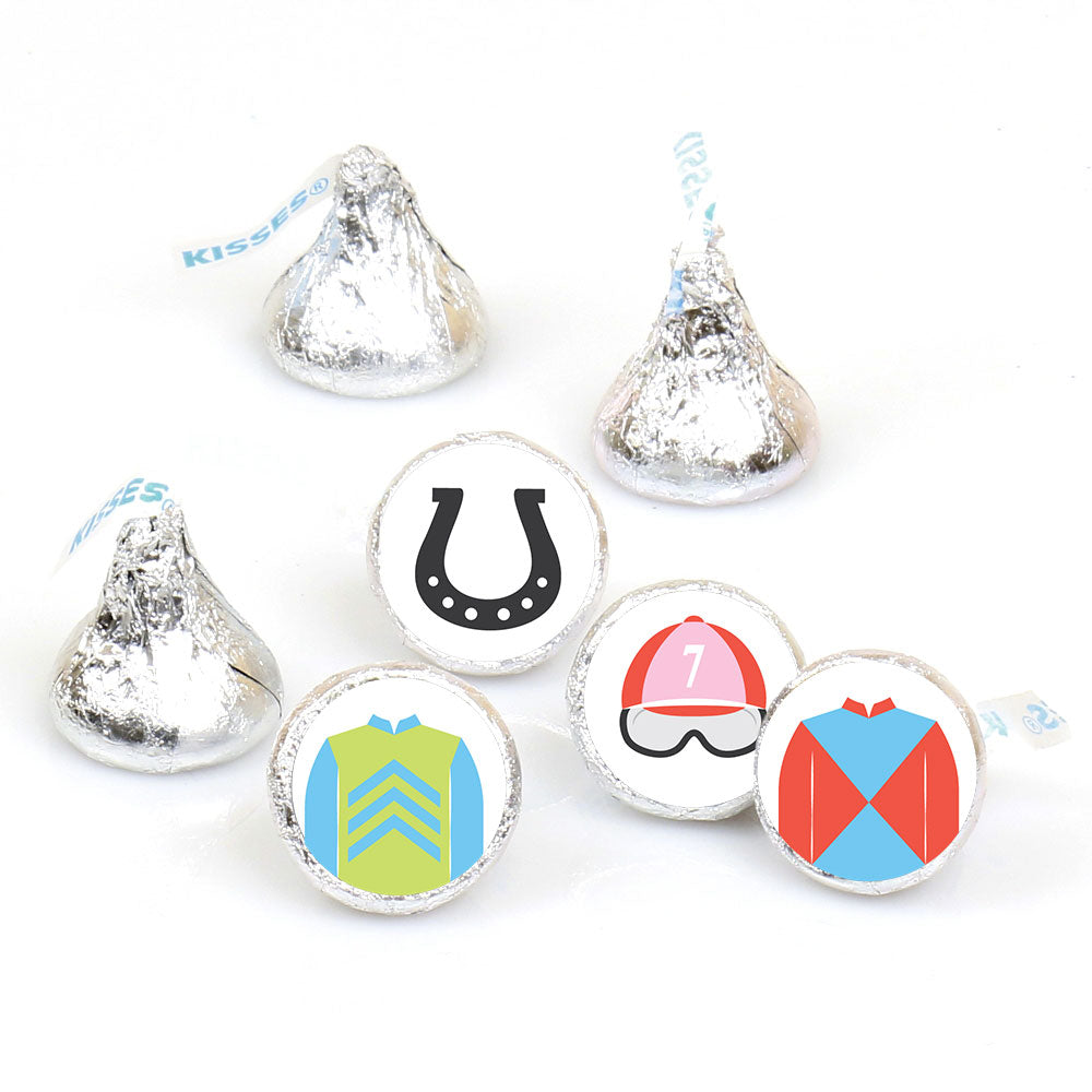 Jockey silks candy sticker close-up