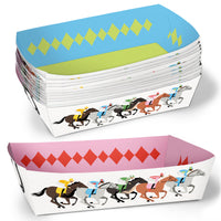 Derby Horse Race paper food trays set