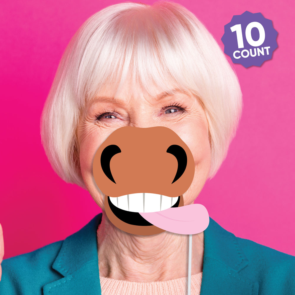 Derby Horse Race Glasses and Masks Photo Props - 10 Ct