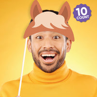 Horse mask photo prop close-up