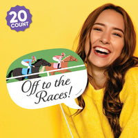 Horse racing phrase bubble photo prop close-up