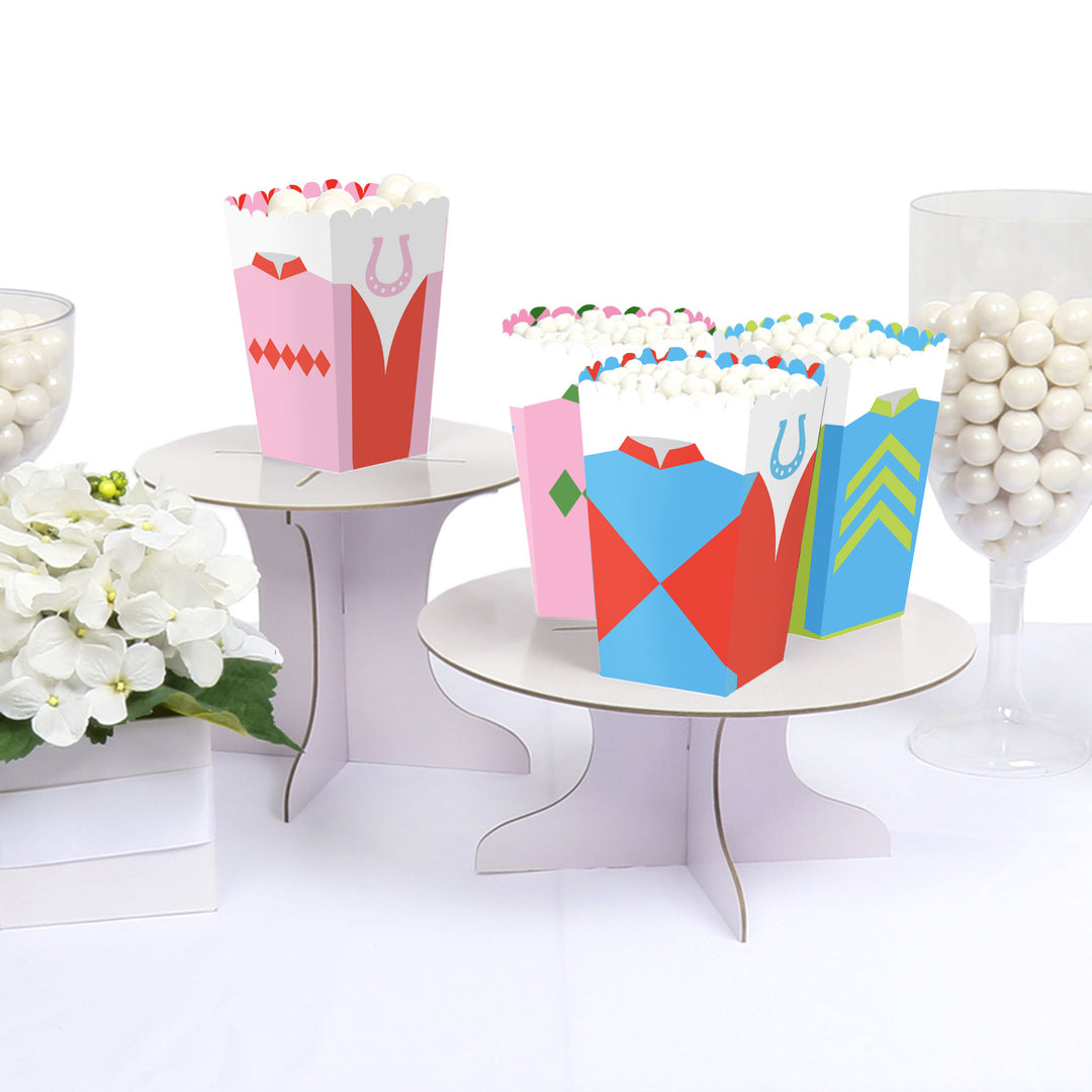 Popcorn boxes styled on Derby snack table
