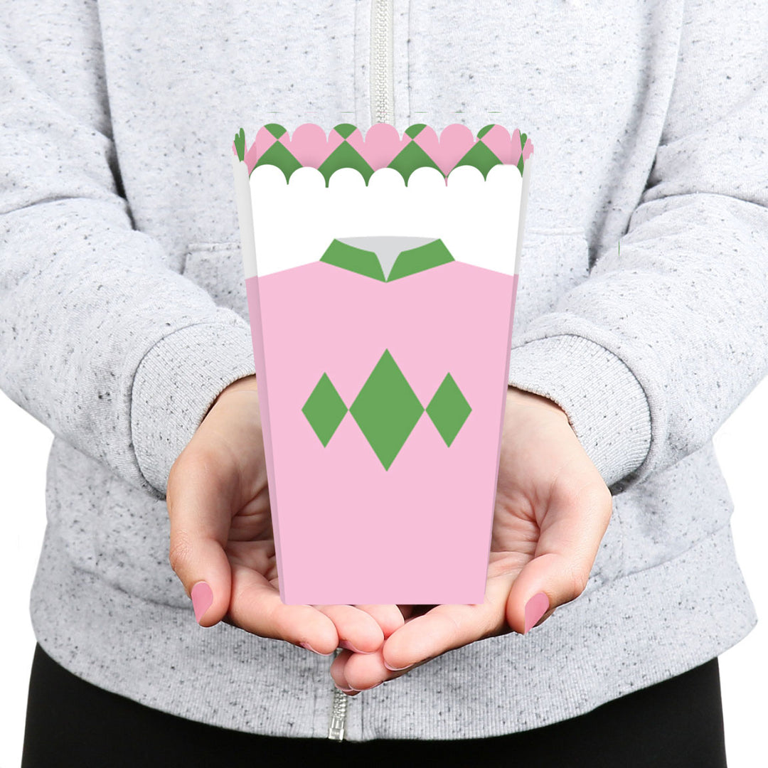 Jockey silks popcorn box design close-up
