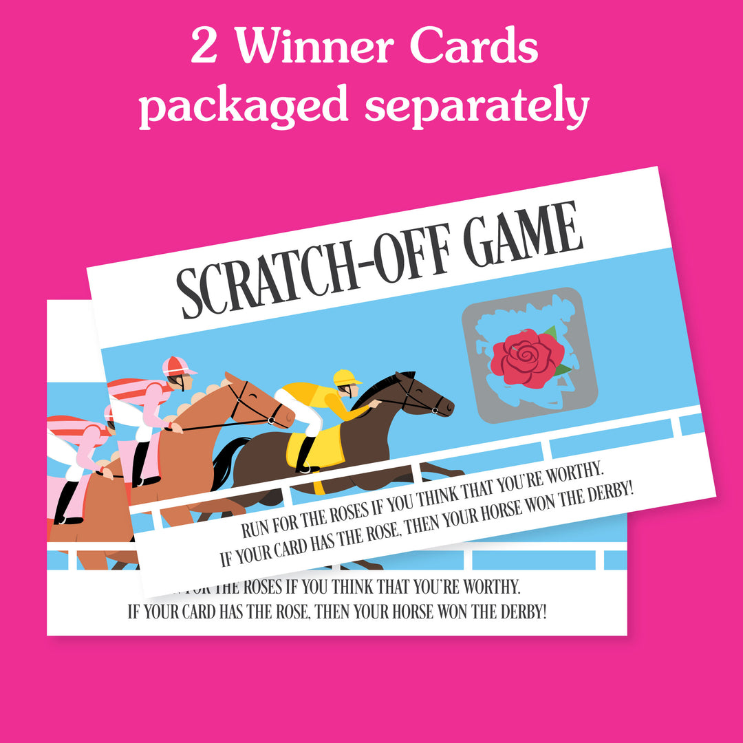 Scratch-off area detail on Derby game card
