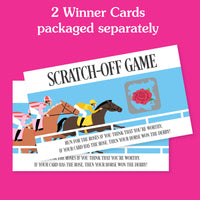 Scratch-off area detail on Derby game card