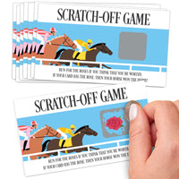 Derby Horse Race scratch-off game cards set