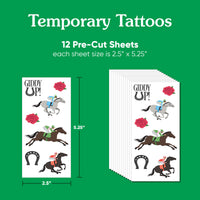 Twelve tattoo sheets with 84 total tattoos