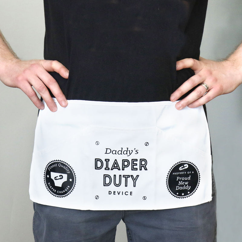 Diaper Duty Apron - Funny Baby Shower Gift for New Dad
