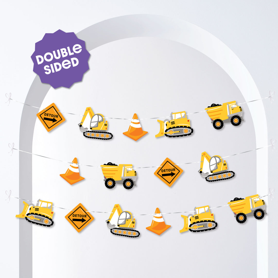 Construction Garland Banner - 15 Pc