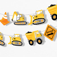 Construction Garland Banner - 15 Pc