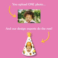 Custom Construction Birthday Cone Hat - 8 Ct
