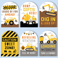 Dig It Construction Party Signs Set - 6 Ct
