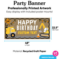 48x22.5 construction kraft banner with 8 poster mounts