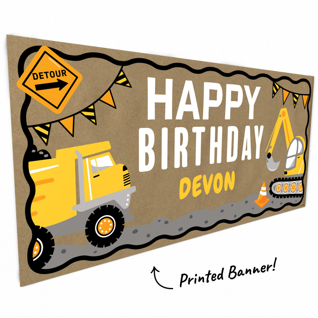 Dump truck and excavator artwork close-up