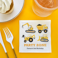Custom Text Napkins - Construction