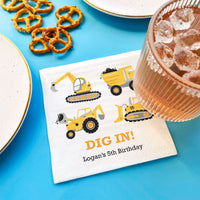 Custom Text Napkins - Construction