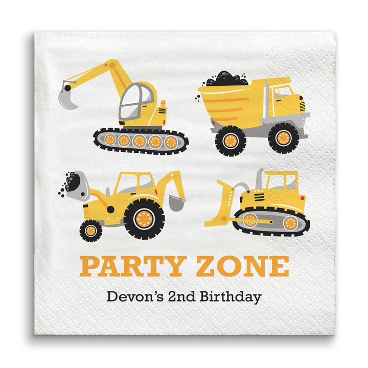 Custom Text Napkins - Construction
