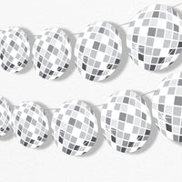Disco Ball Garland Banner - 15 Pc