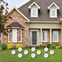 Disco Ball - Lawn Decorations - Outdoor Groovy Hippie Party Yard Decorations - 10 Piece