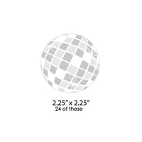 Disco Ball - DIY Shaped Groovy Hippie Party Cut-Outs - 24 Count