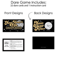 Disco New Year - Groovy NYE Party Game Scratch Off Dare Cards - 22 Count