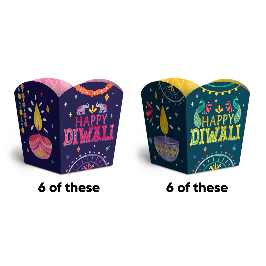 Diwali Festival of Lights Treat Boxes - 12 Ct