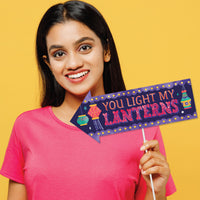 Diwali Festival of Lights Funny Photo Props - 10 Ct