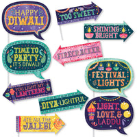 Diwali Festival of Lights Funny Photo Props - 10 Ct