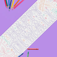 Diwali Festival of Lights - Coloring Table Runner - 7'