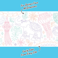 Diwali Festival of Lights - Coloring Table Runner - 7'