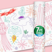 Diwali Festival of Lights - Coloring Table Runner - 7'