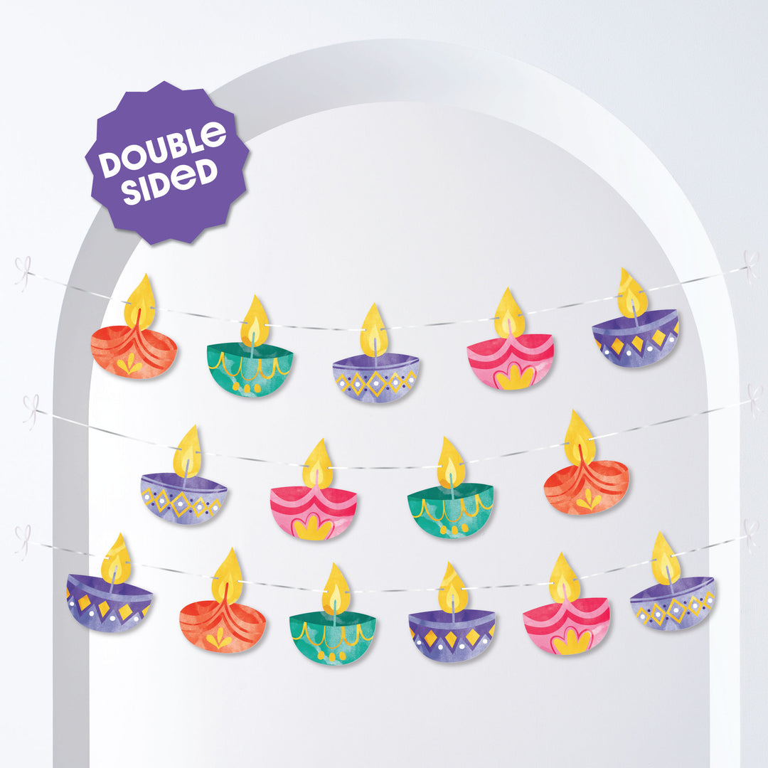Diwali Festival of Lights Garland Banner - 15 Pc