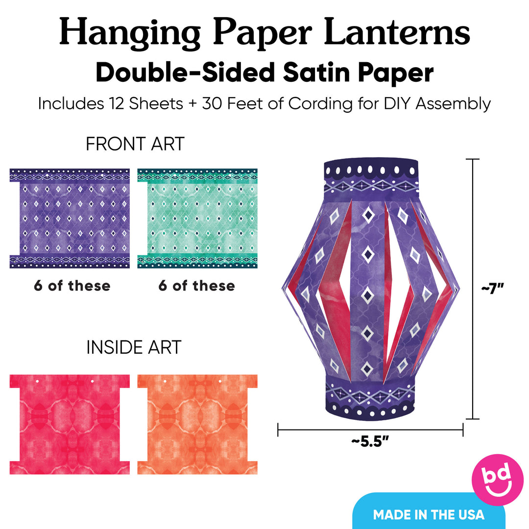 Diwali Festival of Lights Hanging Paper Lanterns
