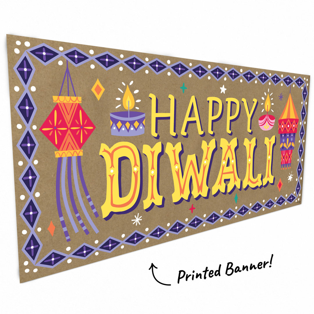 Diwali Festival of Lights Kraft Banner