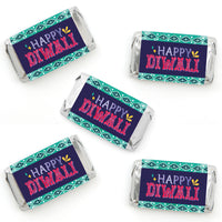 Diwali Festival of Lights Mini Candy Bar Wrapper Stickers - 40 Ct