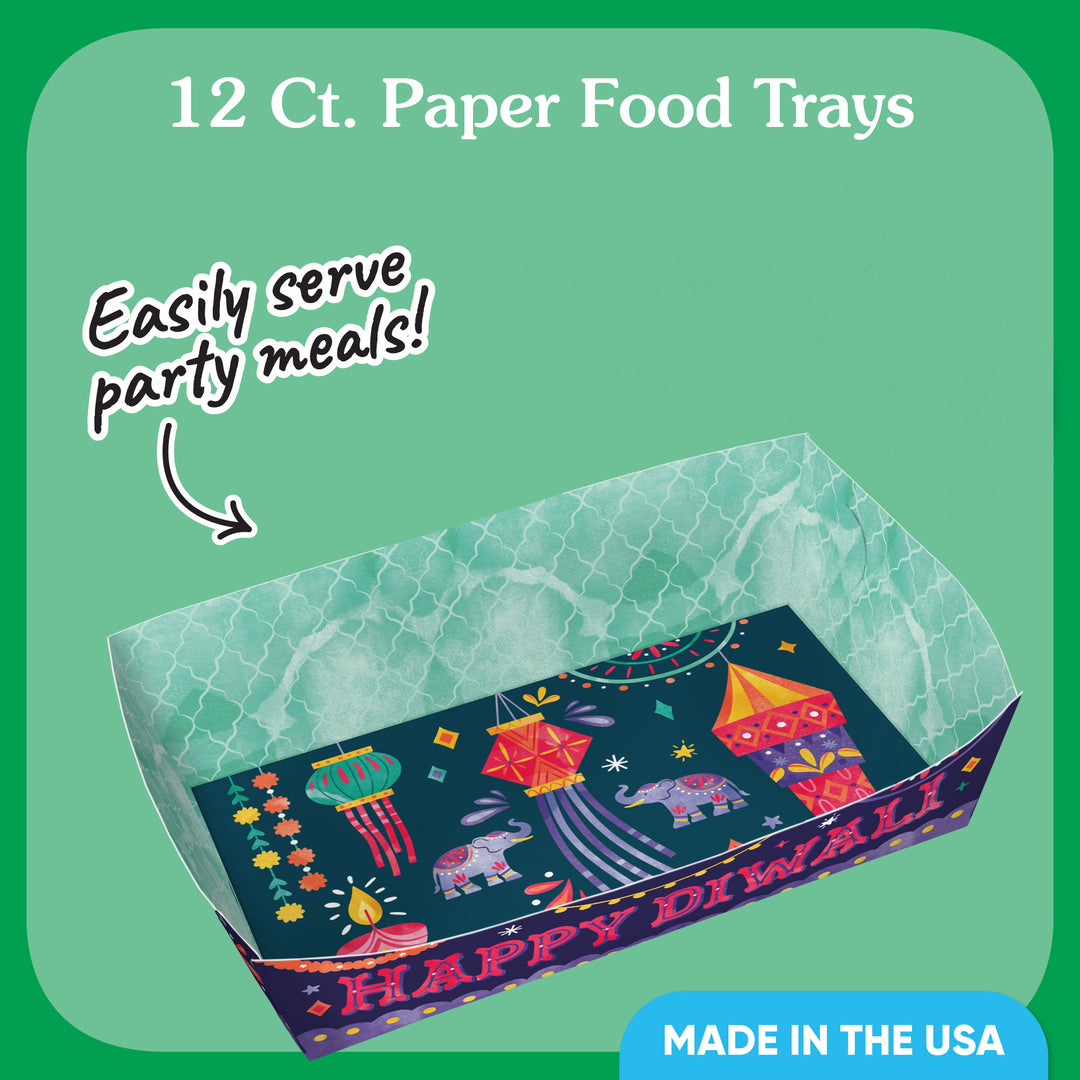 Diwali Festival of Lights Paper Food Trays