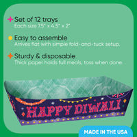 Diwali Festival of Lights Paper Food Trays