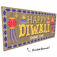 Custom Text Diwali Festival of Lights Kraft Banner