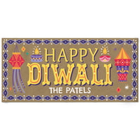 Custom Text Diwali Festival of Lights Kraft Banner