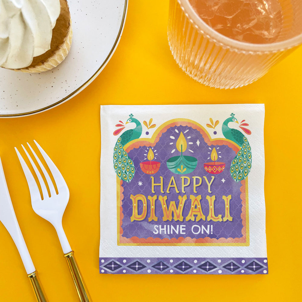 Custom Text Napkins - Diwali Festival of Lights - 50 Ct