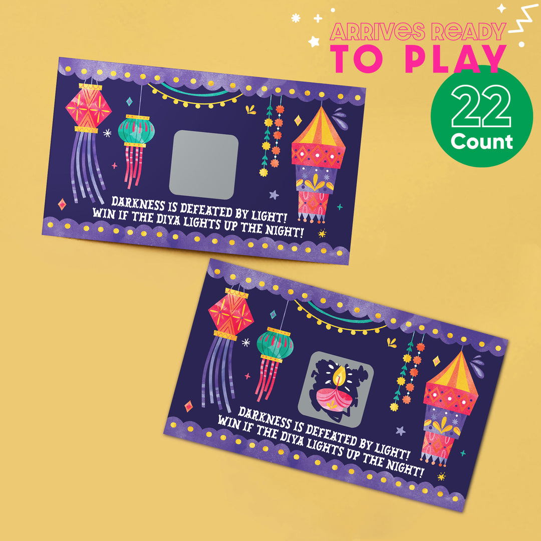Diwali Festival of Lights Scratch Off Cards Game - 22 Ct