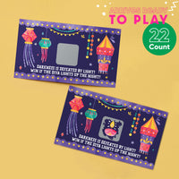Diwali Festival of Lights Scratch Off Cards Game - 22 Ct